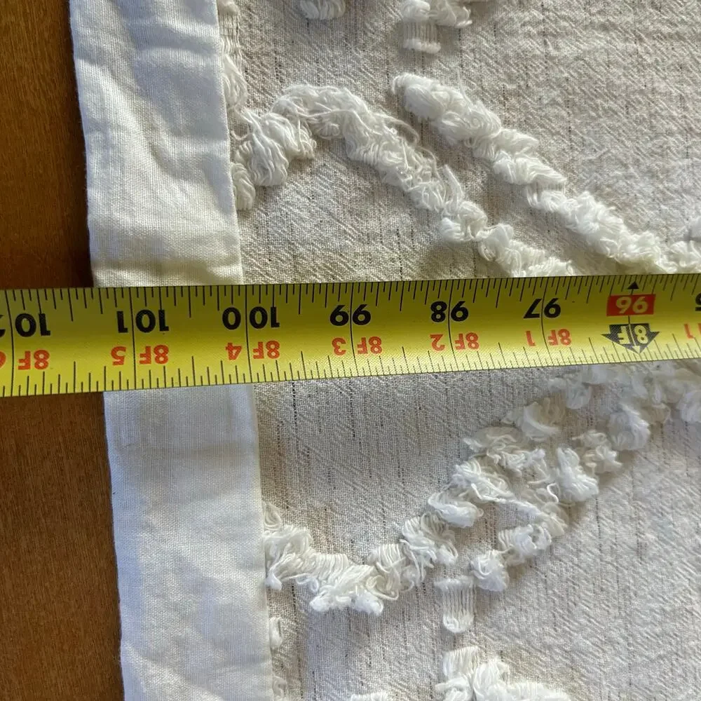 Rachel Ashwell King Duvet Cover White Chenille 101x89” shabby chic cottage core